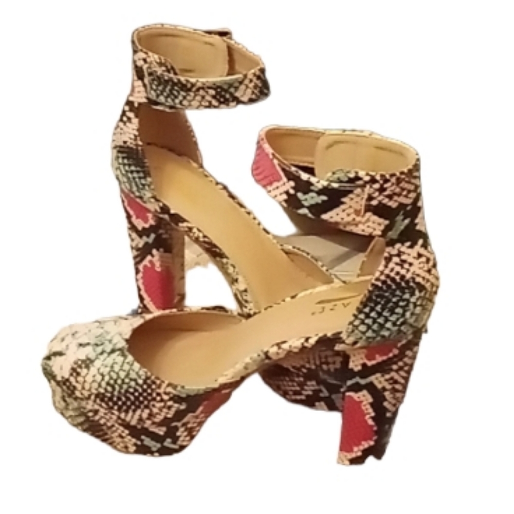 Glaze Multi Snake Chunky Heel Platforms